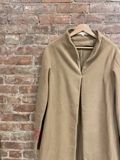 Rebecca Danenberg Camel Tan Trench Coat Embroidered Pattern