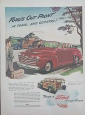 1946 Ford Motor Company Print Ad Red Convertable 1946 Ford Motor Company Print Ad Red Convertable