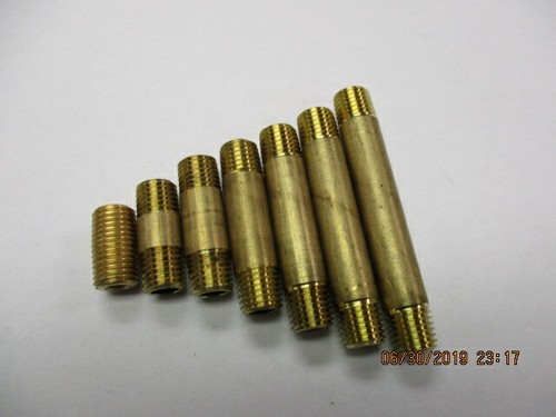 (7) Piece 1/16" NPT BRASS Pipe Nipples Length Variety Pack!