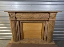 Luxurious Hand-Carved Warm Beige Marble Fireplace Surround