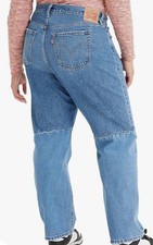 Levi  s 501 150 Pierced Jeans High Rise Straight Leg Button Fly NWT Plus Size 24