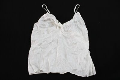 Fate Women's Loose Lightweight Twist Detail Chest Tank WR4 White Small NWT