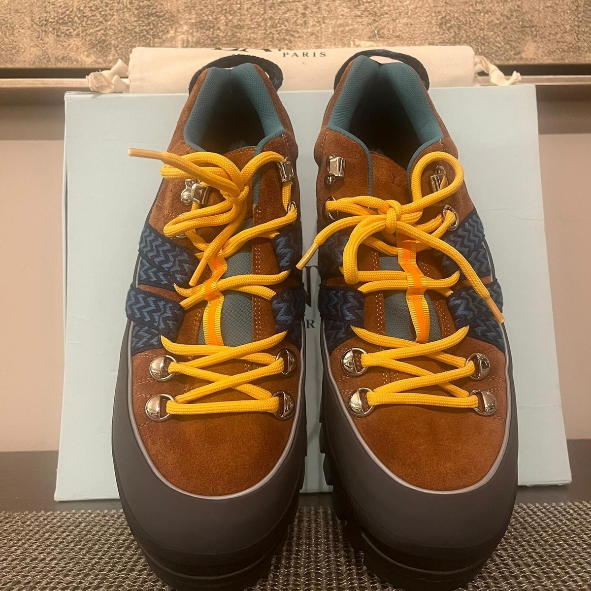 Lanvin hiking boots Lanvin Blue Suede Hiker Trainers Size 39 EU main image 2