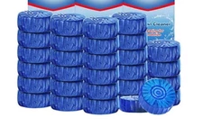 Lot 40X of  Bleach Toilet Bowl Cleaner Stain Remover Blue Tab Tablet Flush