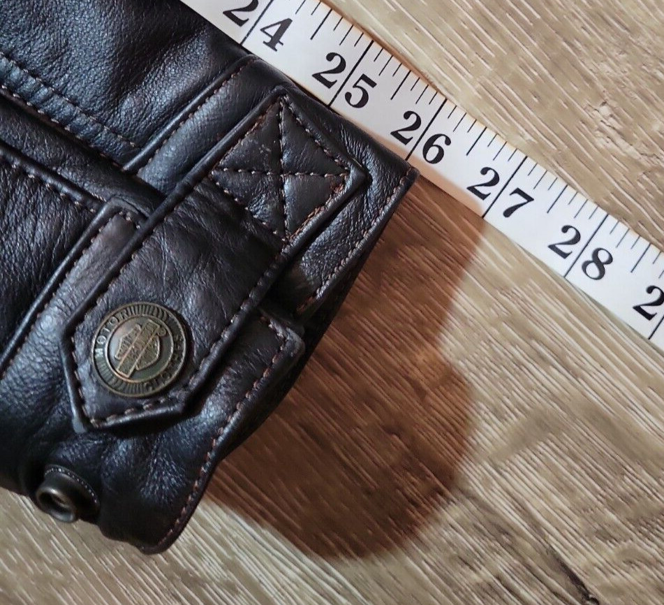 HARLEYDAVIDSON Quilted Lined Leather Jacket Black Me… Gem