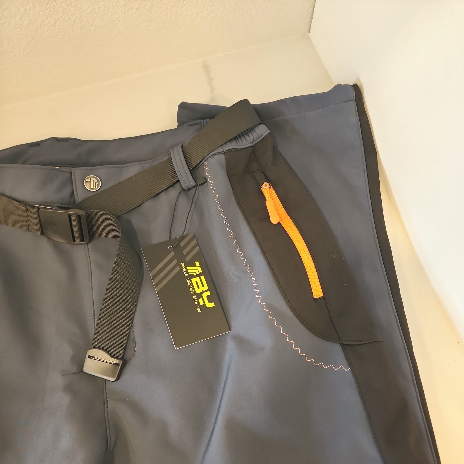 NWT TBY Outdoor Sports Waterproof Pants Elastic Waist Belt Size L 30” Inseam eBay