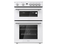 Hisense HDE3211BWUK White 60cm Electric Cooker with Double Oven and Ceramic Hob