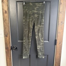 Spanx Assets High Waist Shaping Leggings Size M FL4715 Camo Green Gray Shapewear