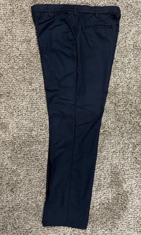 Aramark Work Pants Unisex Adult Size 36 X 32 Black Stretch Waistband Adjustec