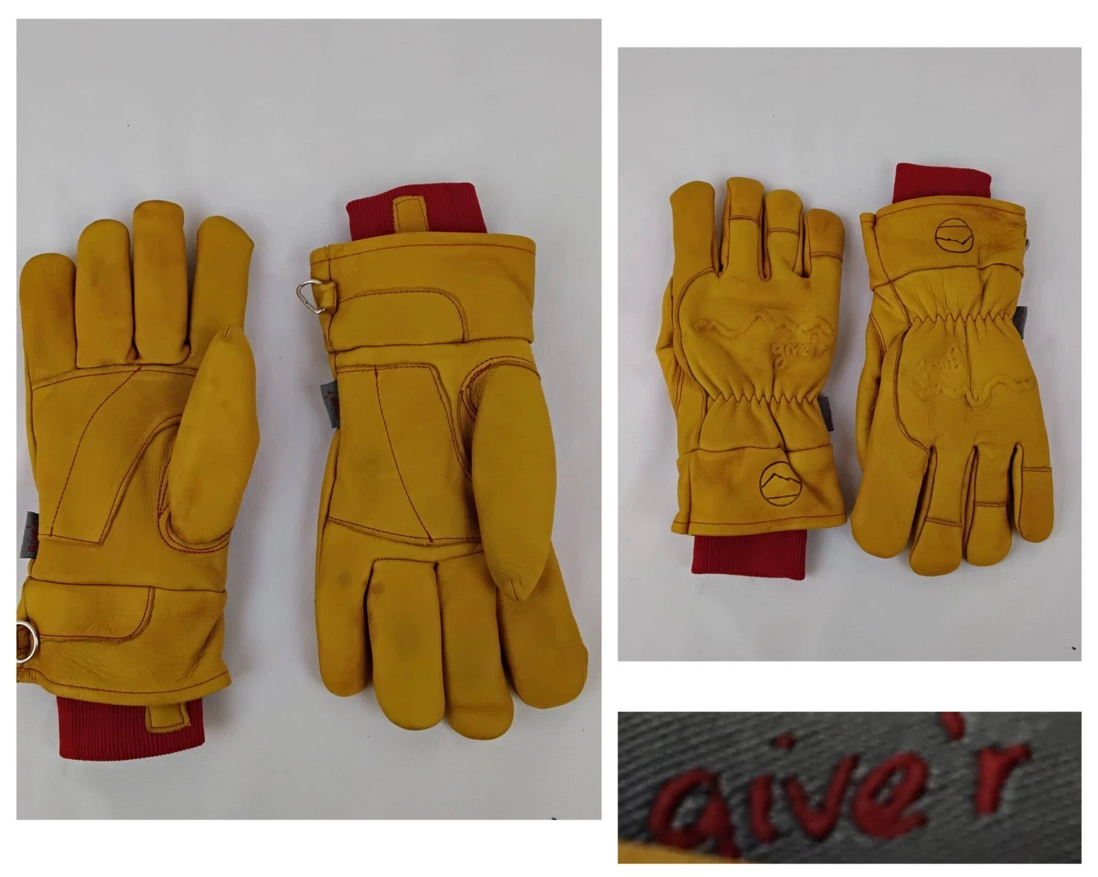 Give'r 4 Season Leather Work Gloves Size M Insulated Waxed Coating #J5656