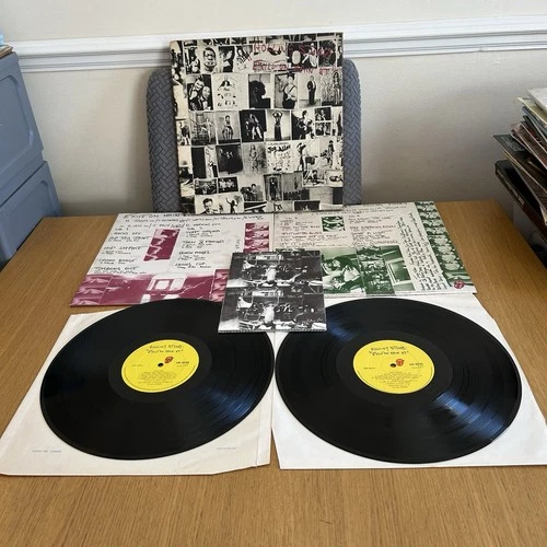 The Rolling Stones Exile On Main Street Vinyl Record 1972 Gatefold & Postcards