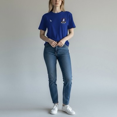 AFC Richmond Ted Lasso T-Shirt Size Small Royal Blue Next Level Apparel Women s