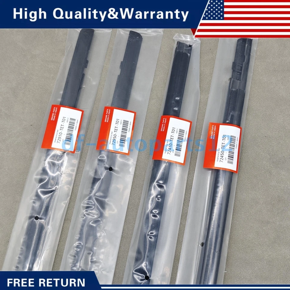 OEM 4PCS! Window Weatherstrip Molding TrimFor Honda Civic Sedan 2016 -19 US Foto 4 de 4