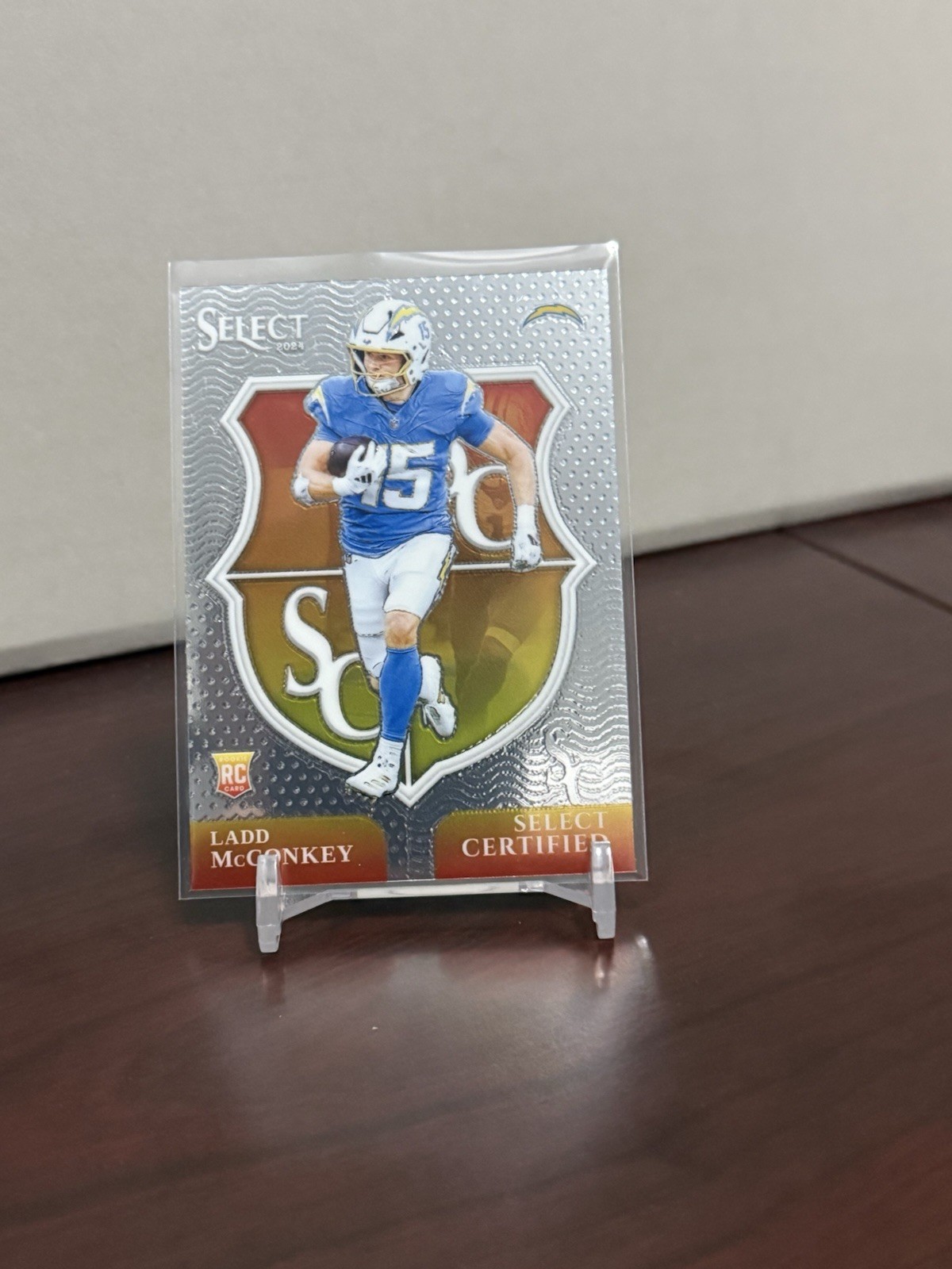 2024 Panini Select Ladd McConkey (RC) Select Certified #16 Los Angeles Chargers 