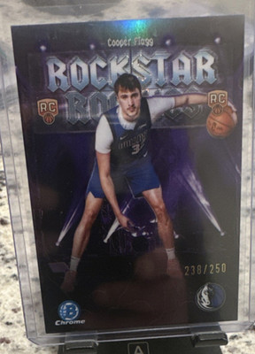 Topps Bowman Chrome Cooper Flagg Dallas Mavericks Rockstar Rookies RR-1 238/250