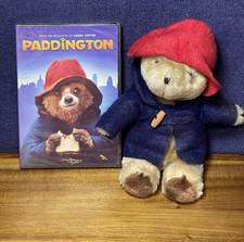 Paddington Bear Plush 9" Eden Toy DVD Bundle - Blue Coat Red Hat Movie Lot