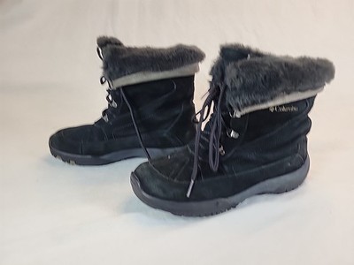 Women's Size 8 EU 39 Columbia Lavela Winter Boots Black Insulated Lace Up