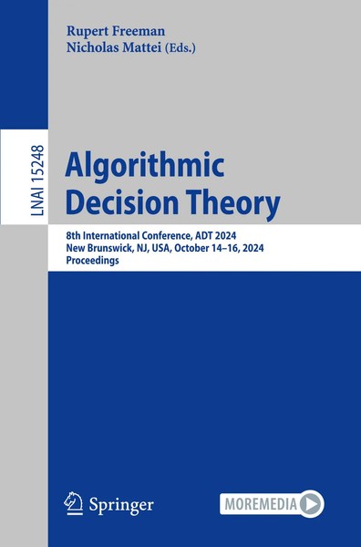 Rupert Freeman (U. A.) | Algorithmic Decision Theory | Taschenbuch | Englisch-image
