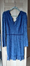 Lovely Lacy Blue Dress, Quiz, Size 14, Brand New With Labels