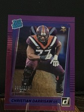 2021 Panini Donruss Rated Season Stat Line /500 Christian Darrisaw Rookie RC ms9