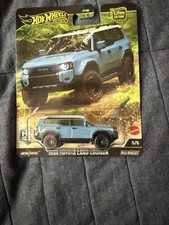   Hot Wheels Premium Car Culture Real Riders 2024 Toyota Land Cruiser Blue NIB  