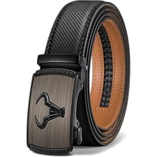 MSRP 26 BULLIANT Men's 26"-34" Adjustable Ratchet Leather Belt for Dress and