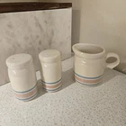 McCoy Pink And Blue Salt And Pepper Set - No Stoppers Creamer