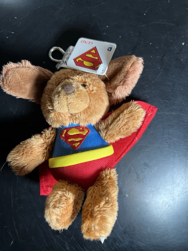 GUND BATMAN MALONE SUPERMAN GRIFFIN OSO LLAVEROS FELPA 5 PULGADAS NUEVOS CON ETIQUETAS Foto 4 de 4