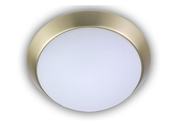 Led KüChen Leuchte Opalglas Matt Messing Zierring Ø35Cm Treppenhausbeleuchtung-image