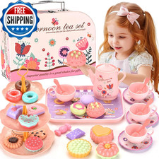 Kids Plastic Tea Party Set for Toddlers  Girls Ages 38 Princ...