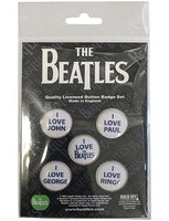 Gadget - Beatles - The - The Beatles Button Badge Pack: I Love The Beatles -D- R