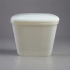 VTG RARE HAZEL ATLAS REFRIGERATOR Storage Container W/ LID Milk Glass 4.25X2.5”