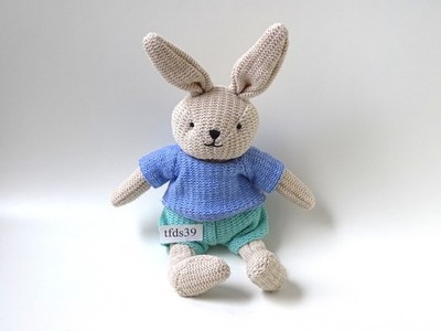 Tchibo Hase Pullover & Hose Strick ca 25 cm TCM Stofftier Plüschtier (T233)