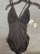NEW Closeout Leotard Capezio Signature 10136 Black Large Adult Ballet Jazz