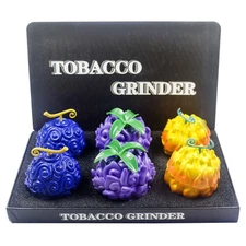 3 Parts 3D Devil Fruit Design Herb Grinder for Spices and Tobacco Novelty METAL