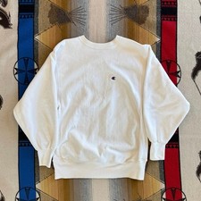 Vintage 90s Men  s Champion Reverse Weave Crewneck Sweatshirt Size XL White