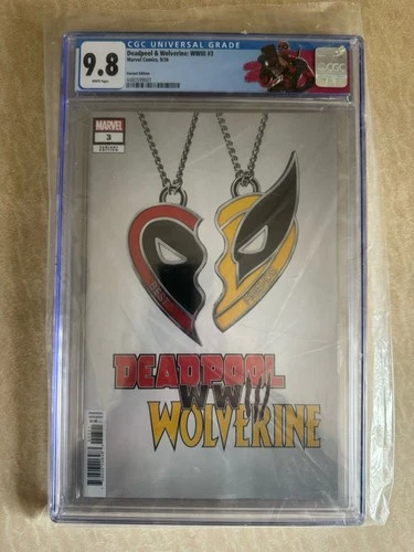 CGC Graded 9.8 Deadpool and Wolverine WWIII #3B Stock Image