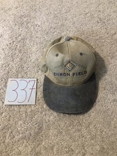 Vintage Enron Field Baseball Strapback Adjustable Hat Cap Y2K Retro Gray