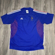 Vintage France National Team Jersey Mens XL Blue Soccer Number 9 Adidas 2000s