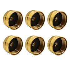 6 Pack Universal Solid Brass Refill 1Lb Propane Bottle Gas Tank Cylinder Seal