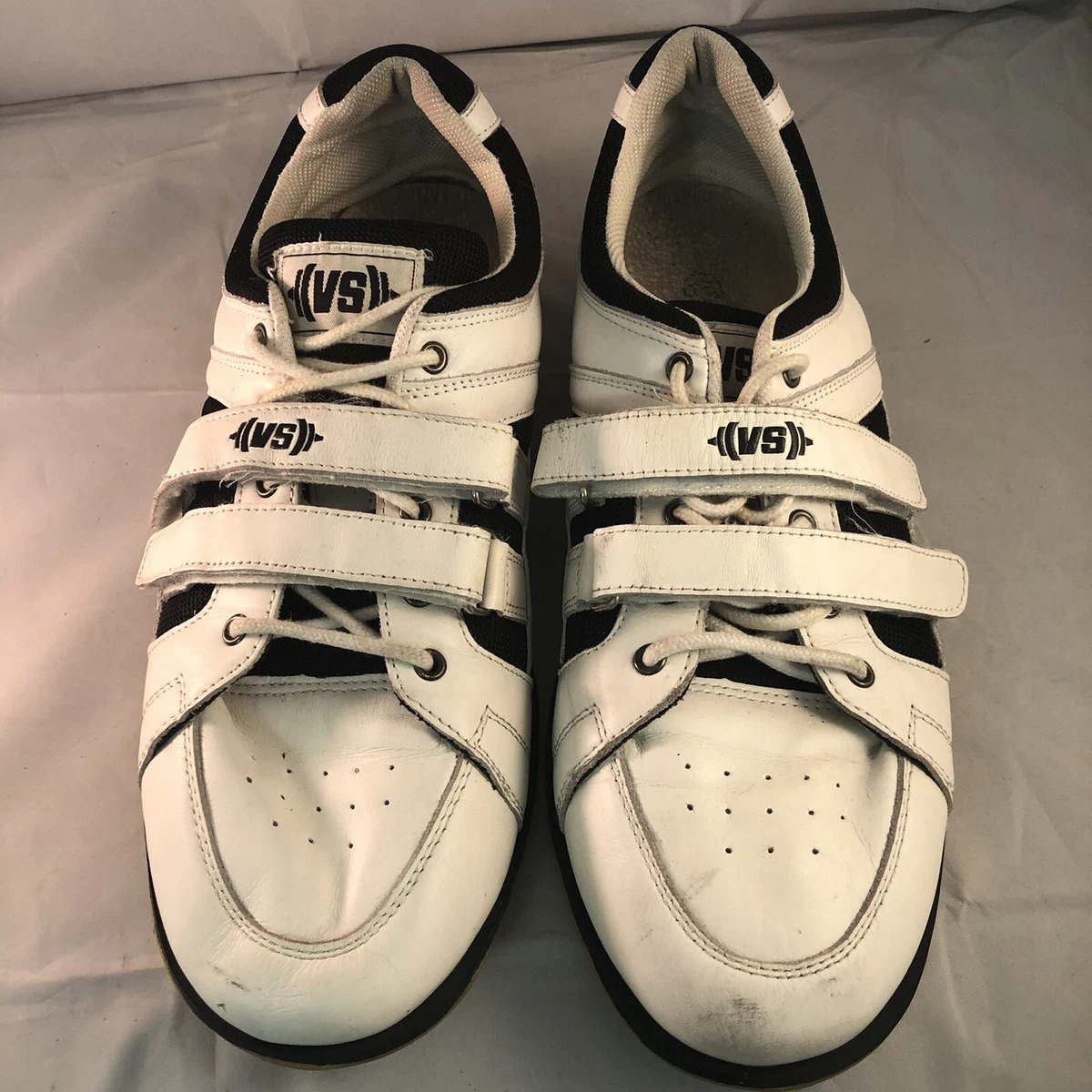 VS Men s White Weightlifting Shoes Body Building Shoes Size 15 eBay