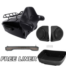 King Trunk Pad Rack Tail Light Speakers Fit For Harley Touring 2014-25