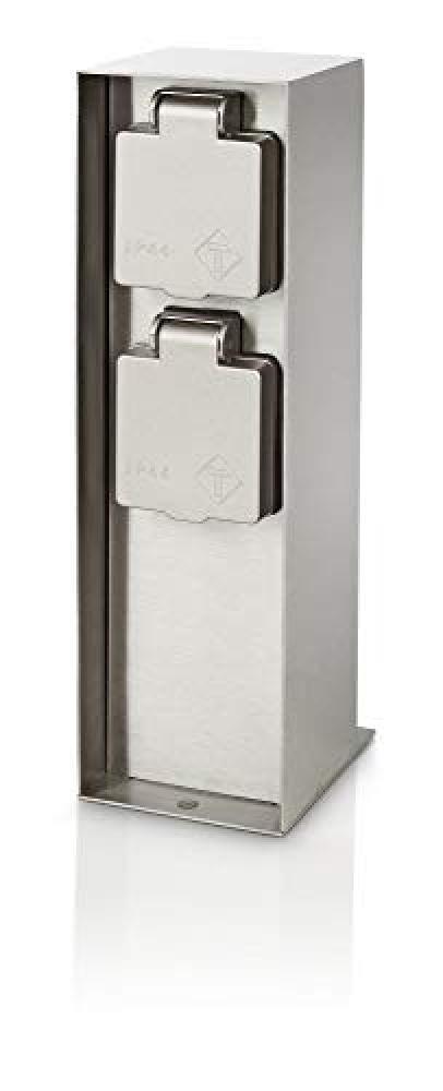 Acciaio inox Presa Philips Lighting doppia presa "Rock" - NUOVO