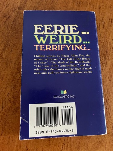 EDGAR ALLAN POE - EIGHT TALES OF TERROR PAPERBACK SCHOLASTIC 1978 HORROR - 第 4/8 張圖片