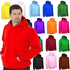 Men's Hoodie Size XS  -6XL Regular Fit Hooded Sweatshirt Premium Plain 300gsm