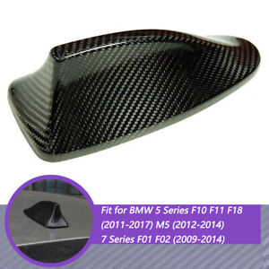 Real Carbon Fiber Antenna Shark Cover Trim For BMW 5 7 Series F10 F11 F01 F02