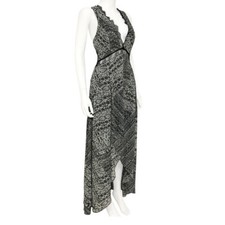Black & White Lace Mid-Drift Hi/Lo Maxi Dress - Sizes S, M, L