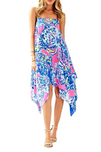 Lilly Pulitzer Silk Kimi Dress Coastal 