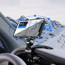 Upgrade Universal 360° Clamp Dashboard Car Phone Holder Mount for iPhone Samsung