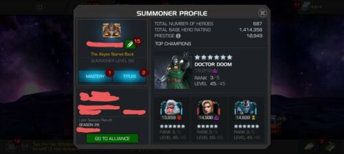 [Update]ThroneBreaker MCOC account. 10,9k PI. 18 R5 5 6r3. Doom*Archangel*4700+U - Bild 1 von 10